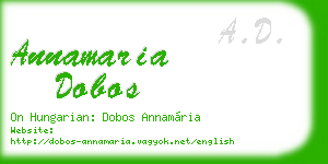 annamaria dobos business card
