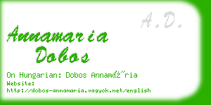 annamaria dobos business card